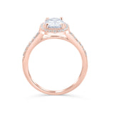 Oval Halo Engagement Ring