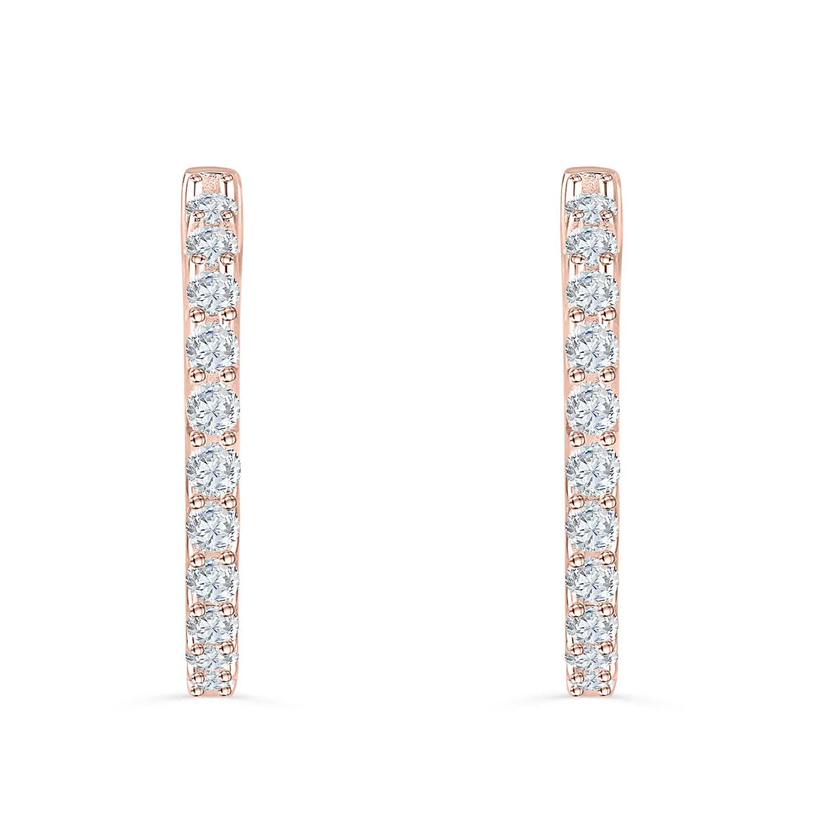 Studded Bridal Hoop Earrings