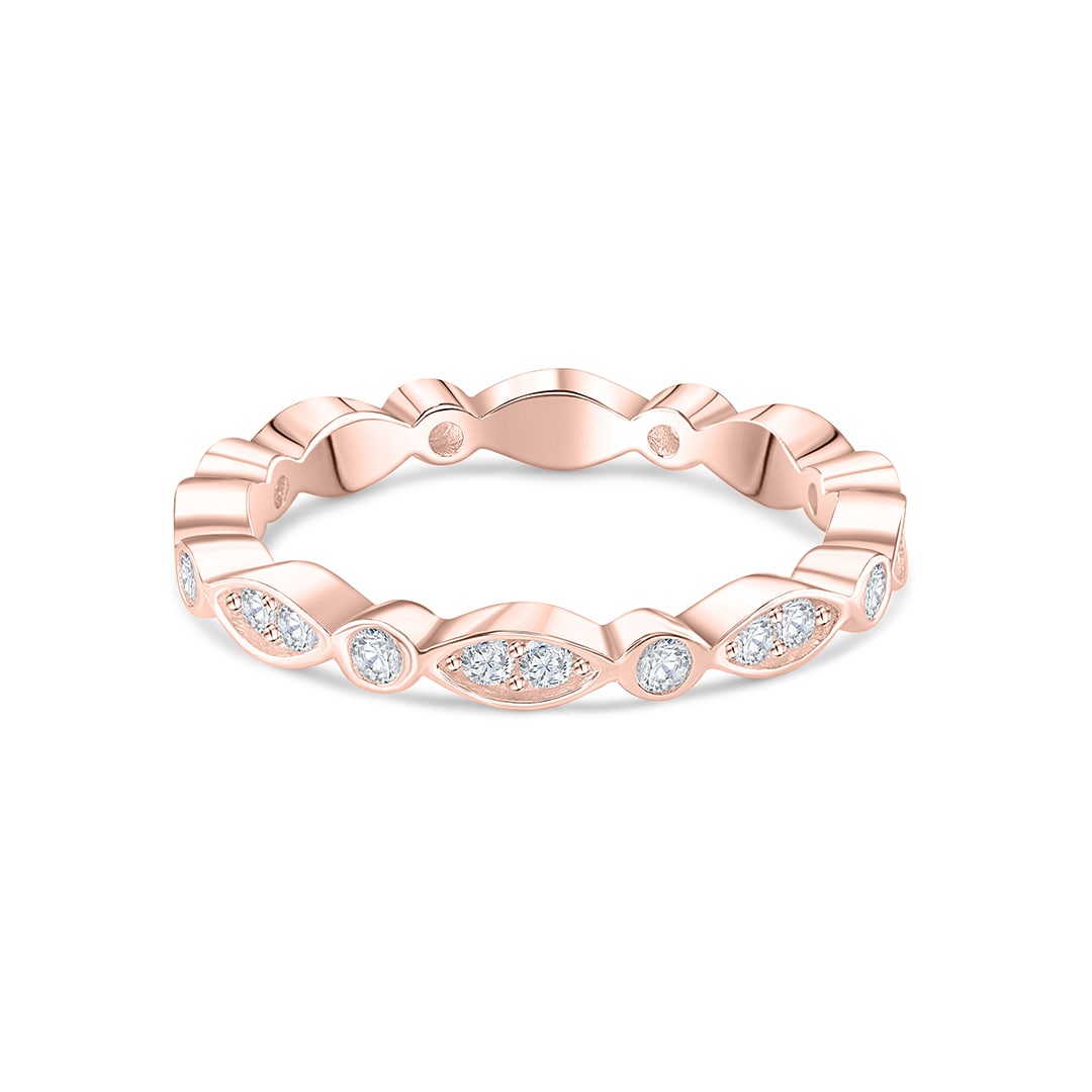 Alternating Vintage Eternity Band