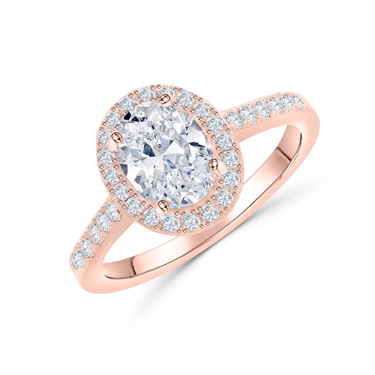 1.5 Carat Oval Halo Engagement Ring