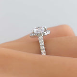 Round Halo Engagement Ring Set
