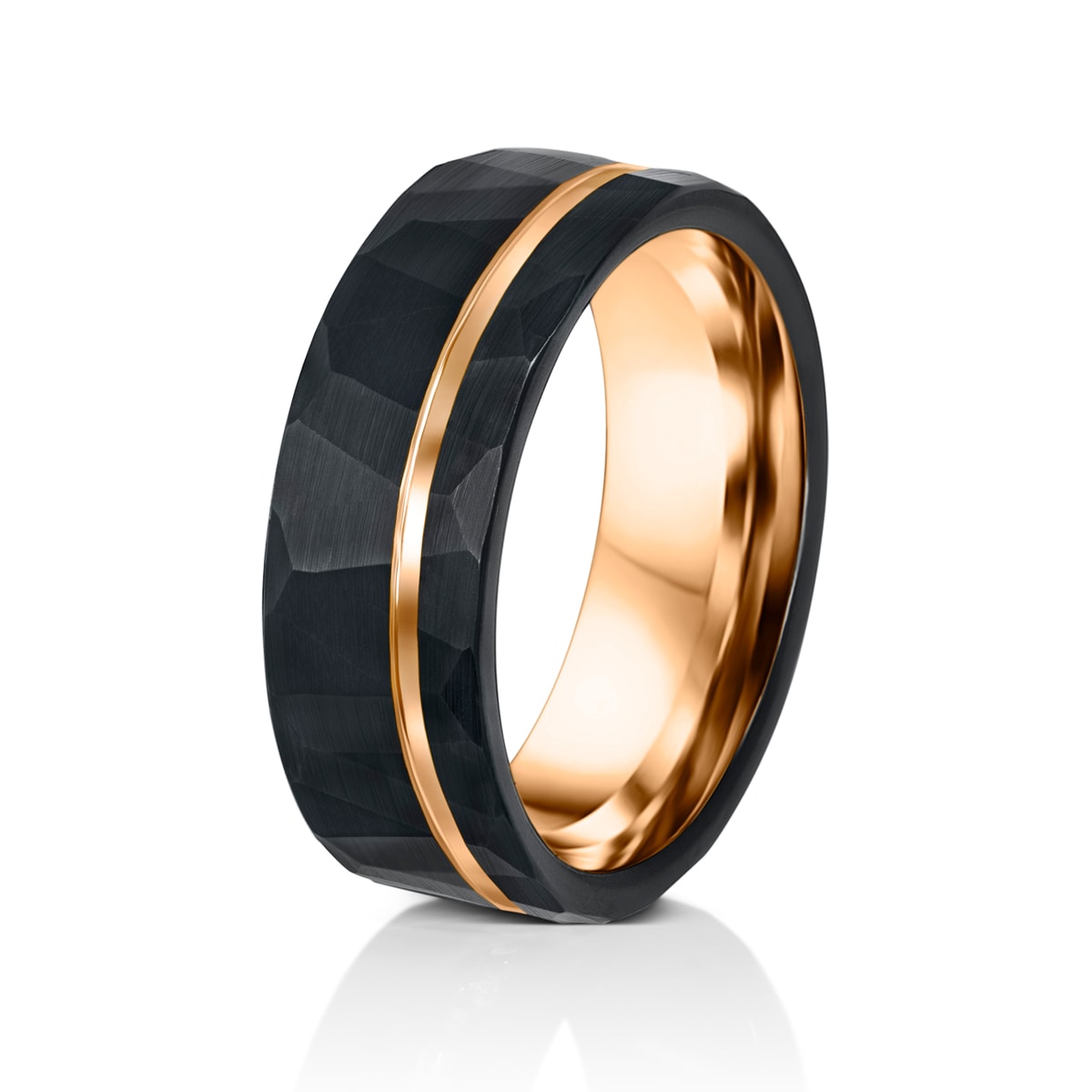 Men's Hammered Tungsten Wedding Ring
