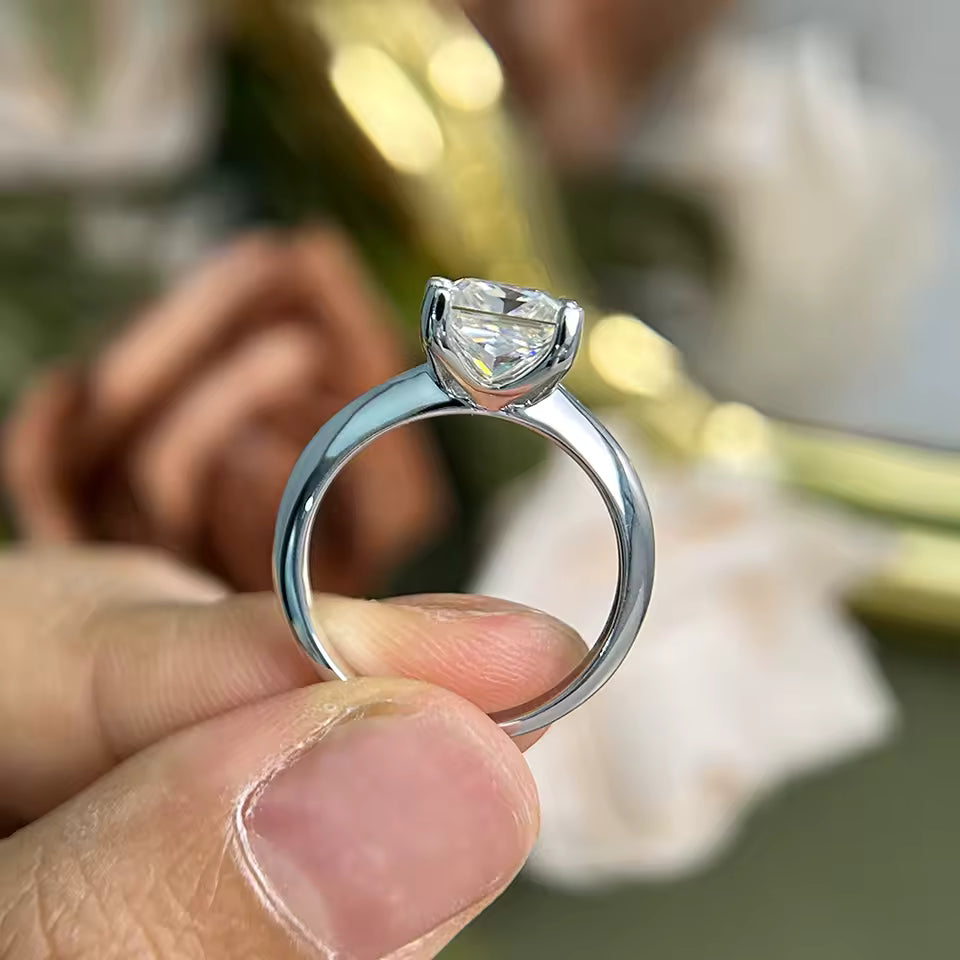 Hidden Halo Solitaire Engagement Ring