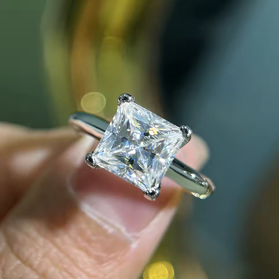 Hidden Halo Solitaire Engagement Ring