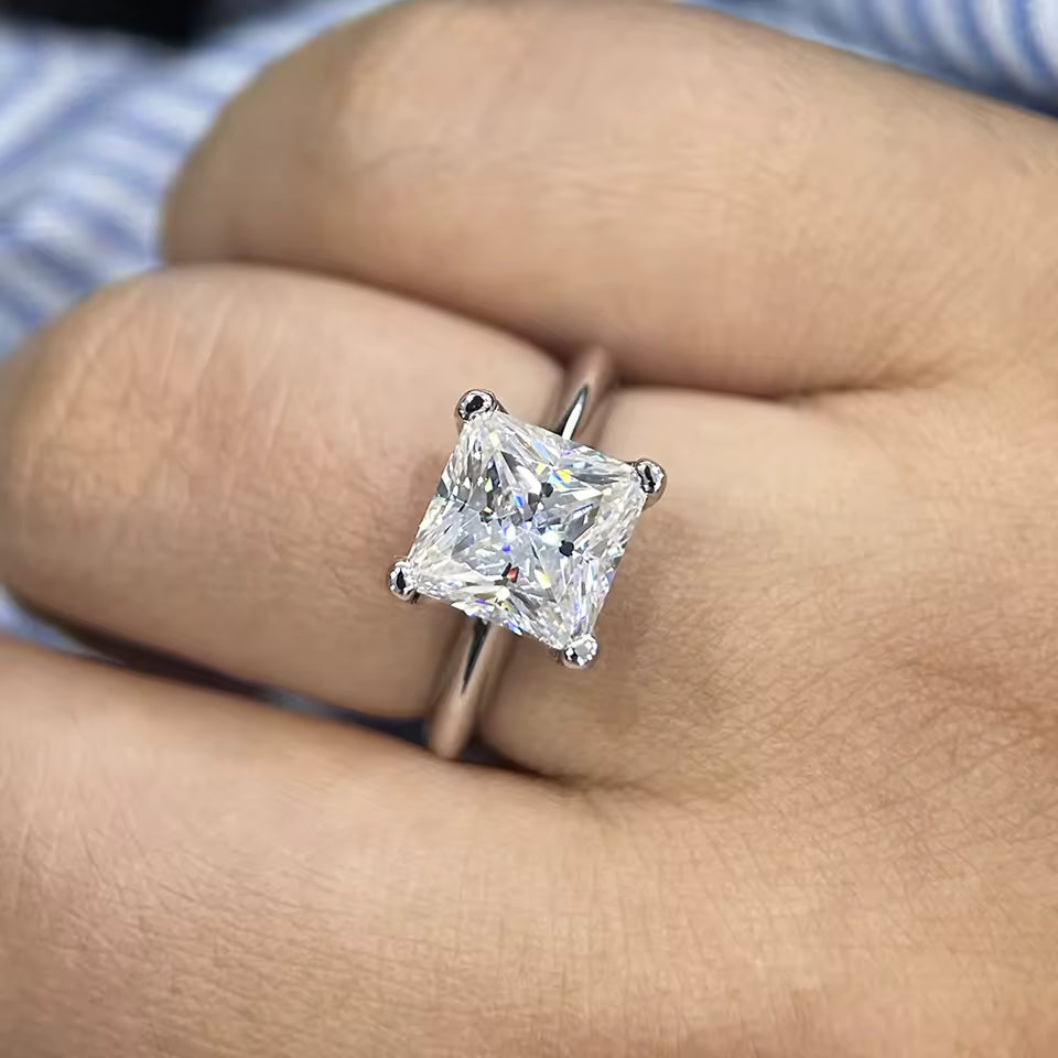 Hidden Halo Solitaire Engagement Ring