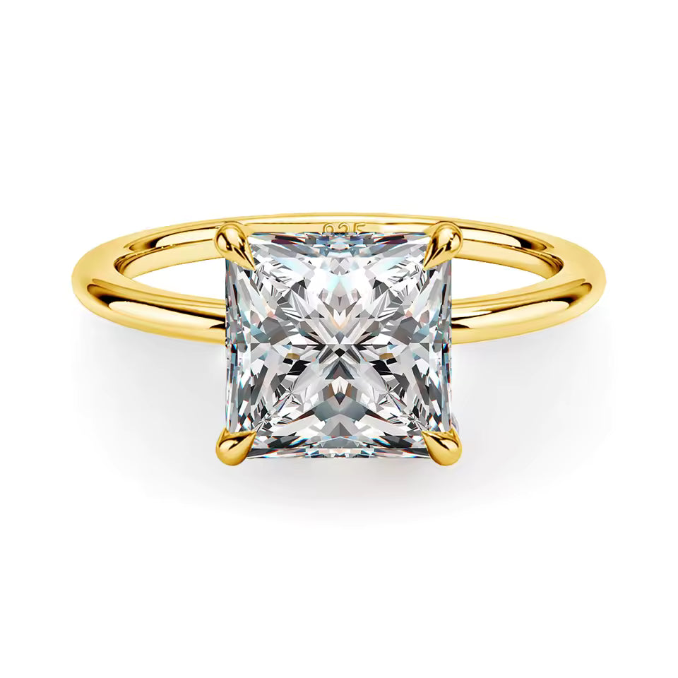 Hidden Halo Solitaire Engagement Ring