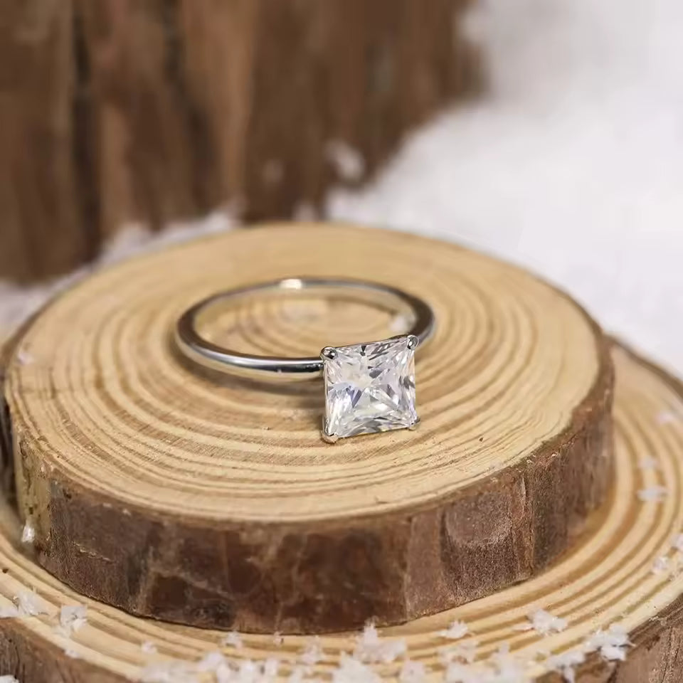 2 Carat Princess Cut Solitaire Ring