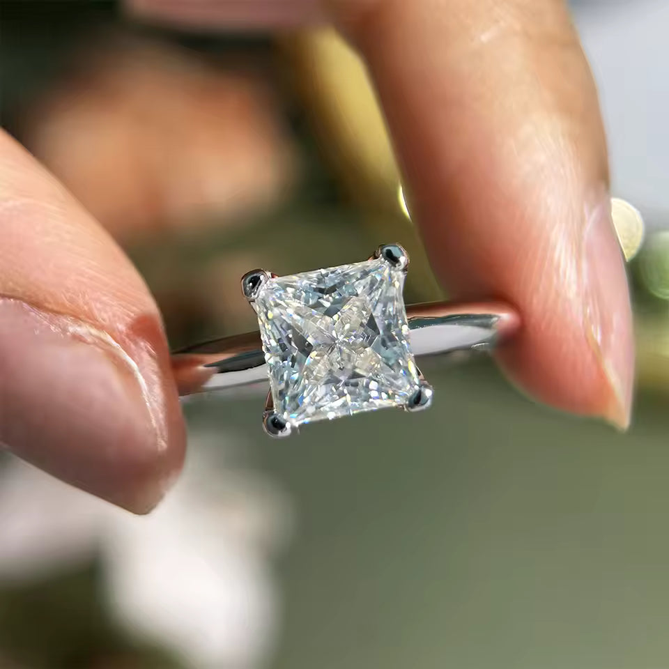 Hidden Halo Solitaire Engagement Ring