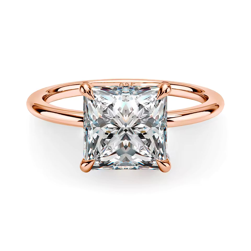 2 Carat Princess Cut Solitaire Ring