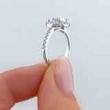 1.5 Carat Oval Halo Engagement Ring