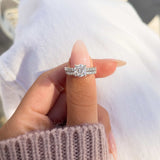 Round Cut Engagement Ring Set