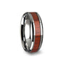 Stainless Steel Wood Grain Mosaic Ring