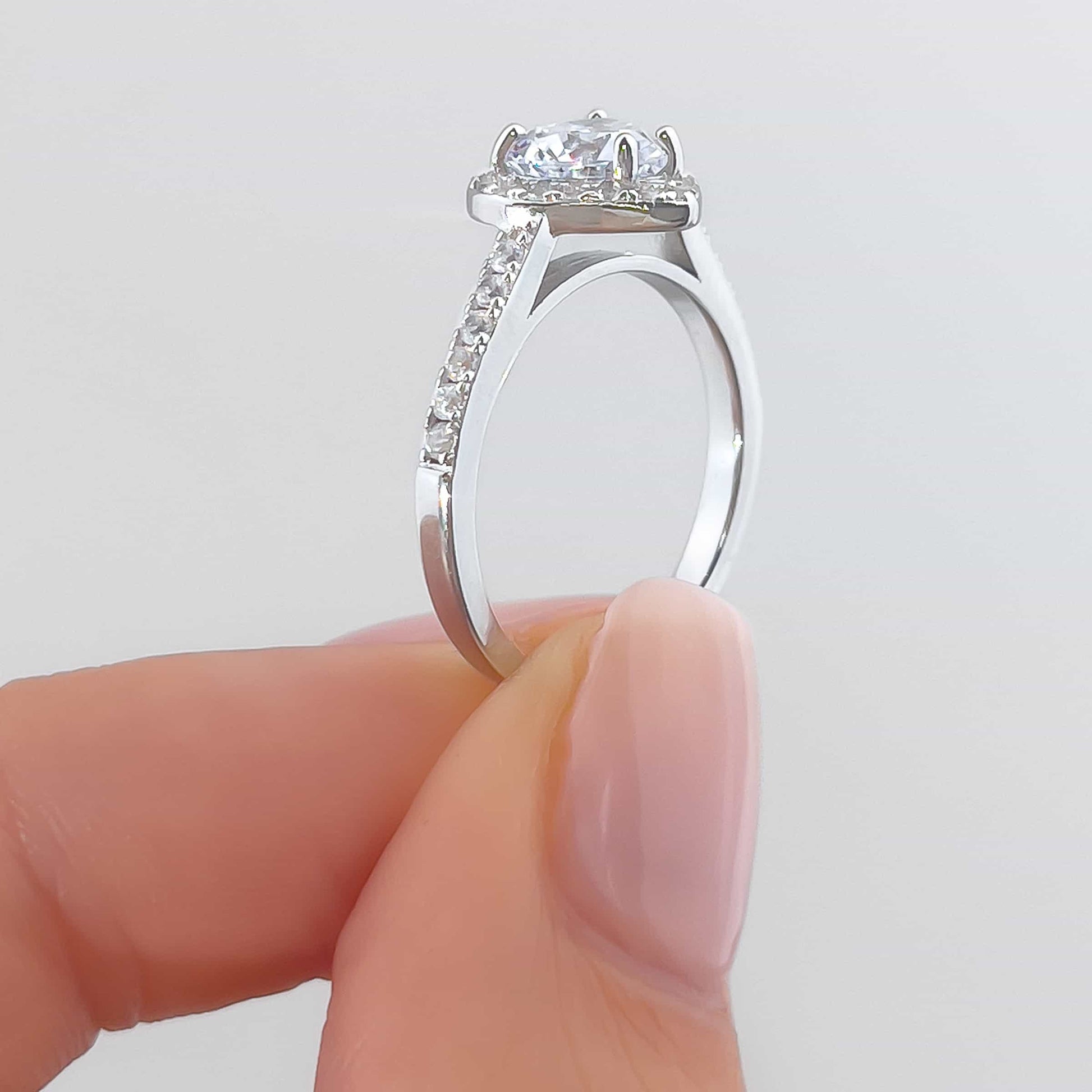 1.5 Carat Heart Halo Engagement Ring