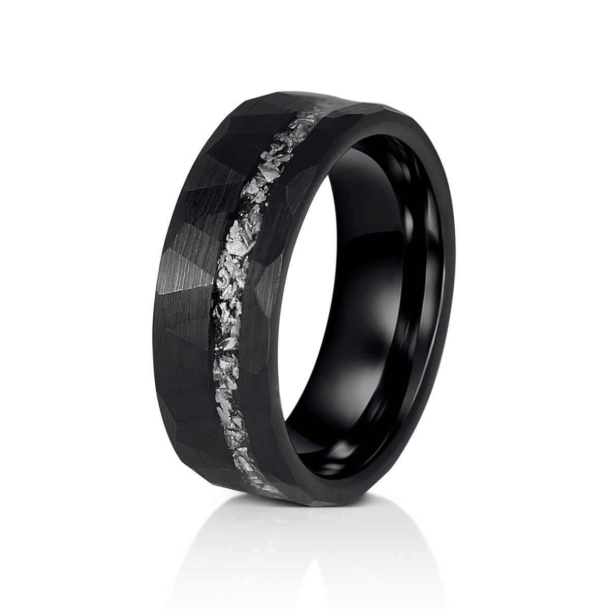 Men's Tungsten Meteorite Wedding Ring