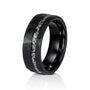 Men's Tungsten Meteorite Wedding Ring
