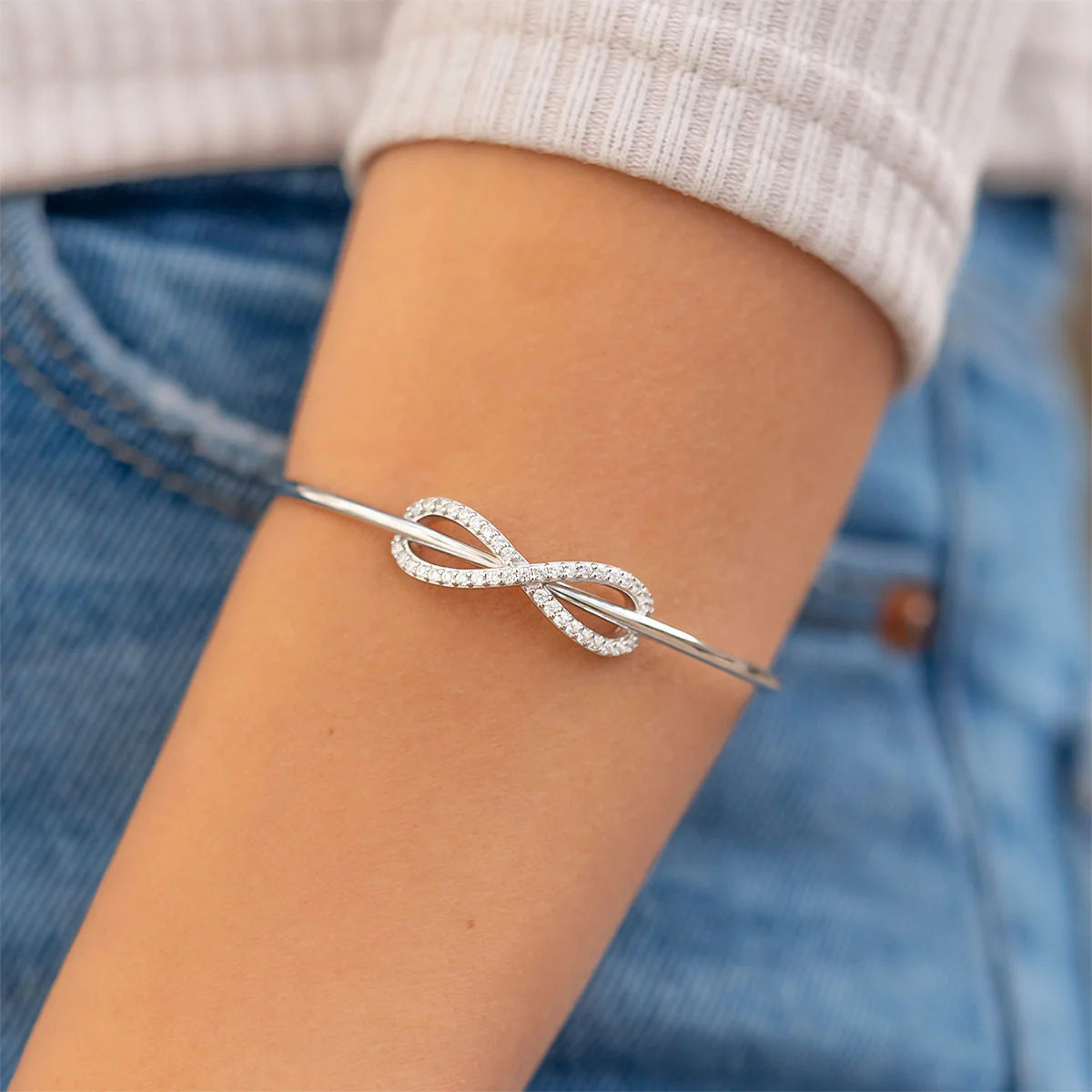 Infinity Bangle Bridal Bracelet