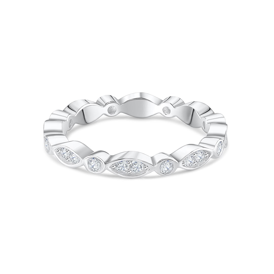 Alternating Vintage Eternity Band