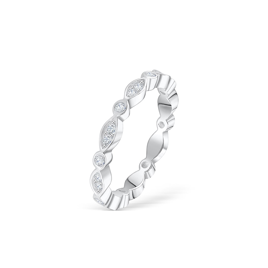 Alternating Vintage Eternity Band