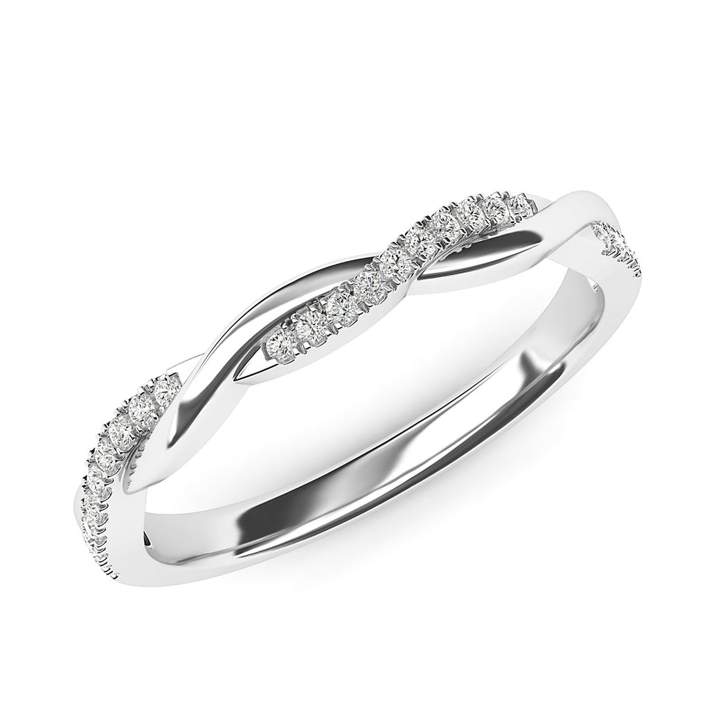 Silver Petite Twisted Engagement Ring