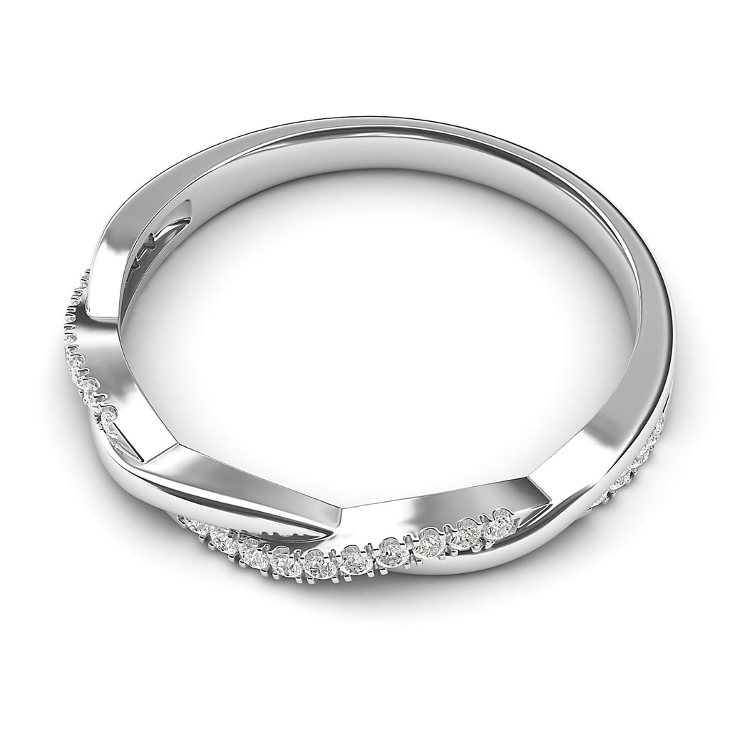 Silver Petite Twisted Engagement Ring