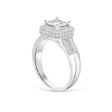 2 Carat Split Shank Princess Cut Engagement Ring