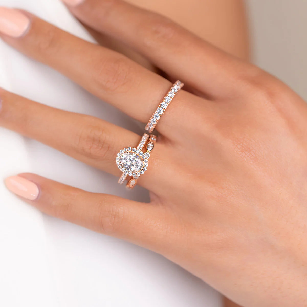 1.5 Carat Oval Halo Engagement Ring