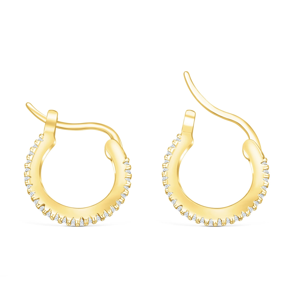 Studded Hoop Bridal Earrings