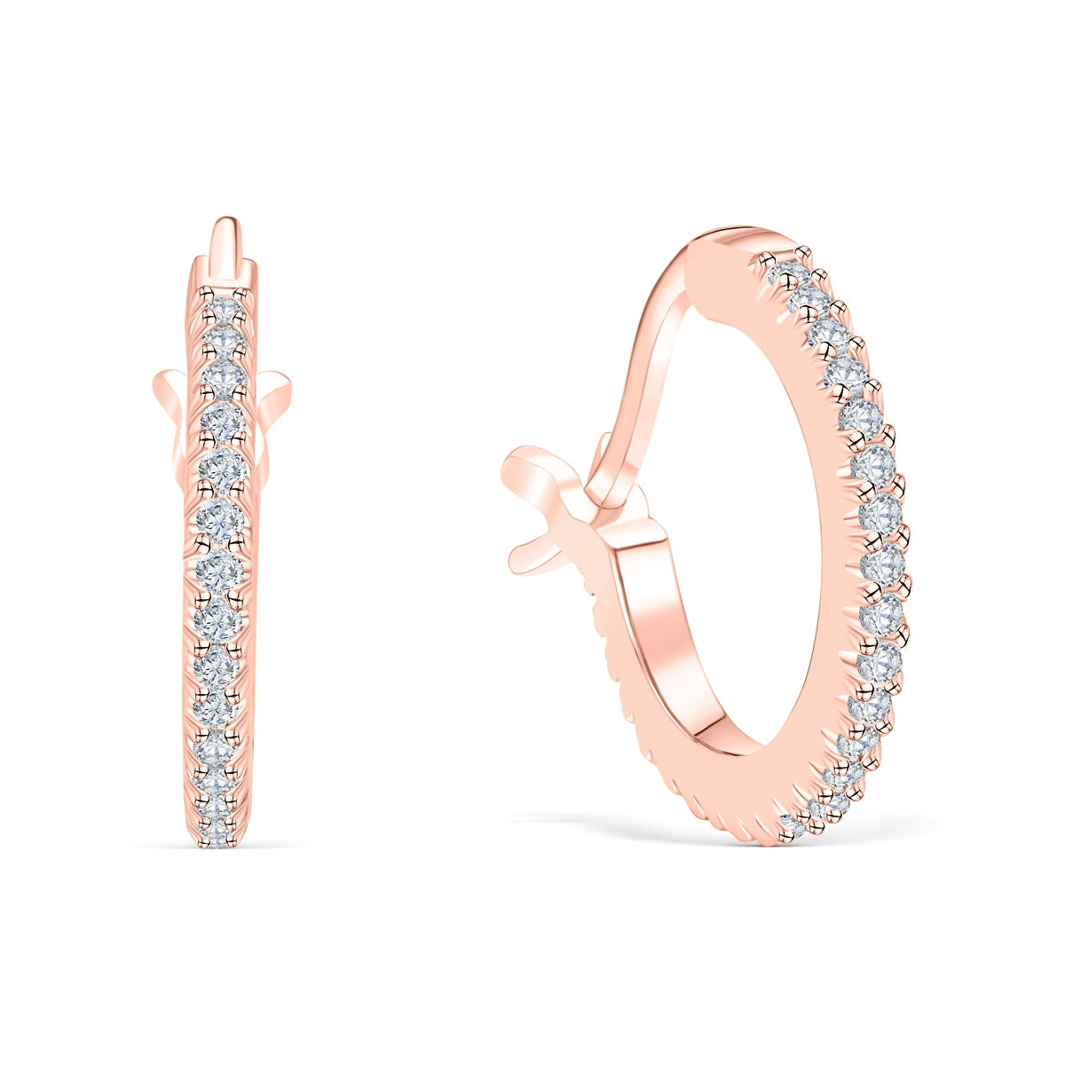 Studded Hoop Bridal Earrings