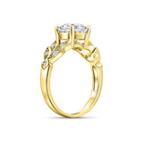 2 Carat Leaf Engagement Ring