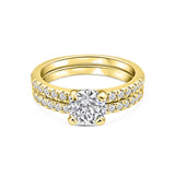 Round Cut Engagement Ring Set