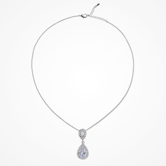 Teardrop Pendant Bridal Necklace