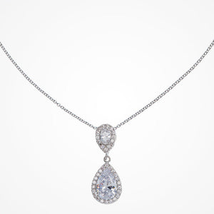 Teardrop Pendant Bridal Necklace