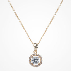 Crystal Pendant Bridal Necklace