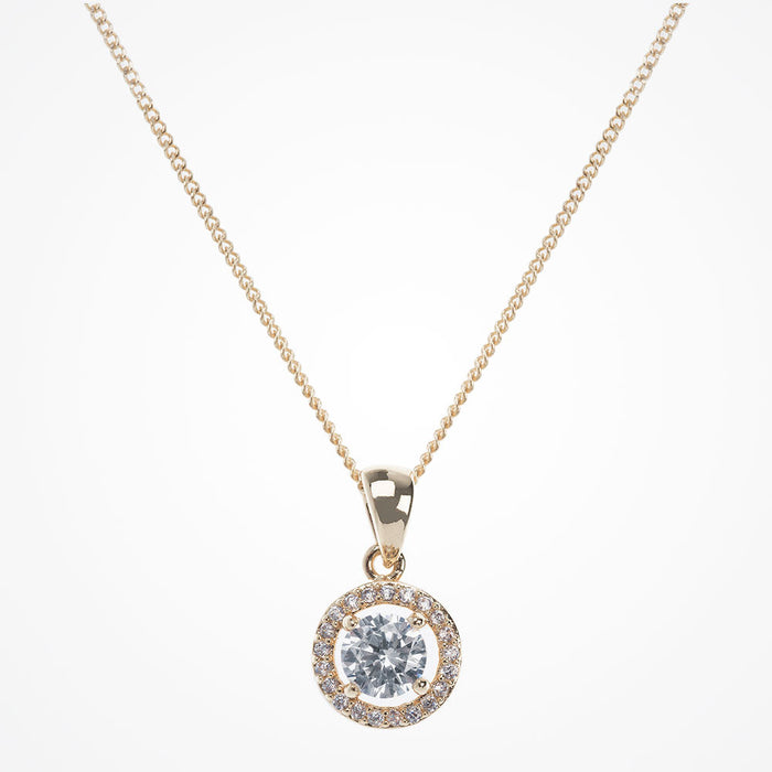 Crystal Pendant Bridal Necklace