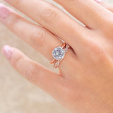 Round Hidden Halo Solitaire Engagement Ring