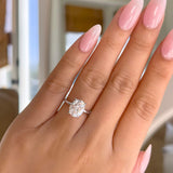 Oval Hidden Halo Engagement Ring