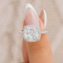 Cushion Cut Halo Engagement Ring