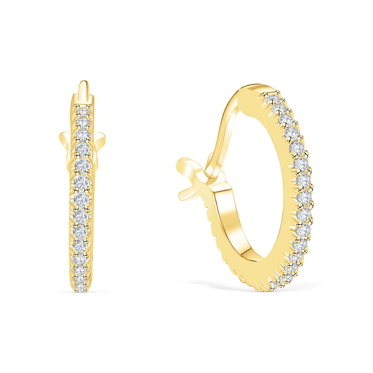 Studded Hoop Bridal Earrings