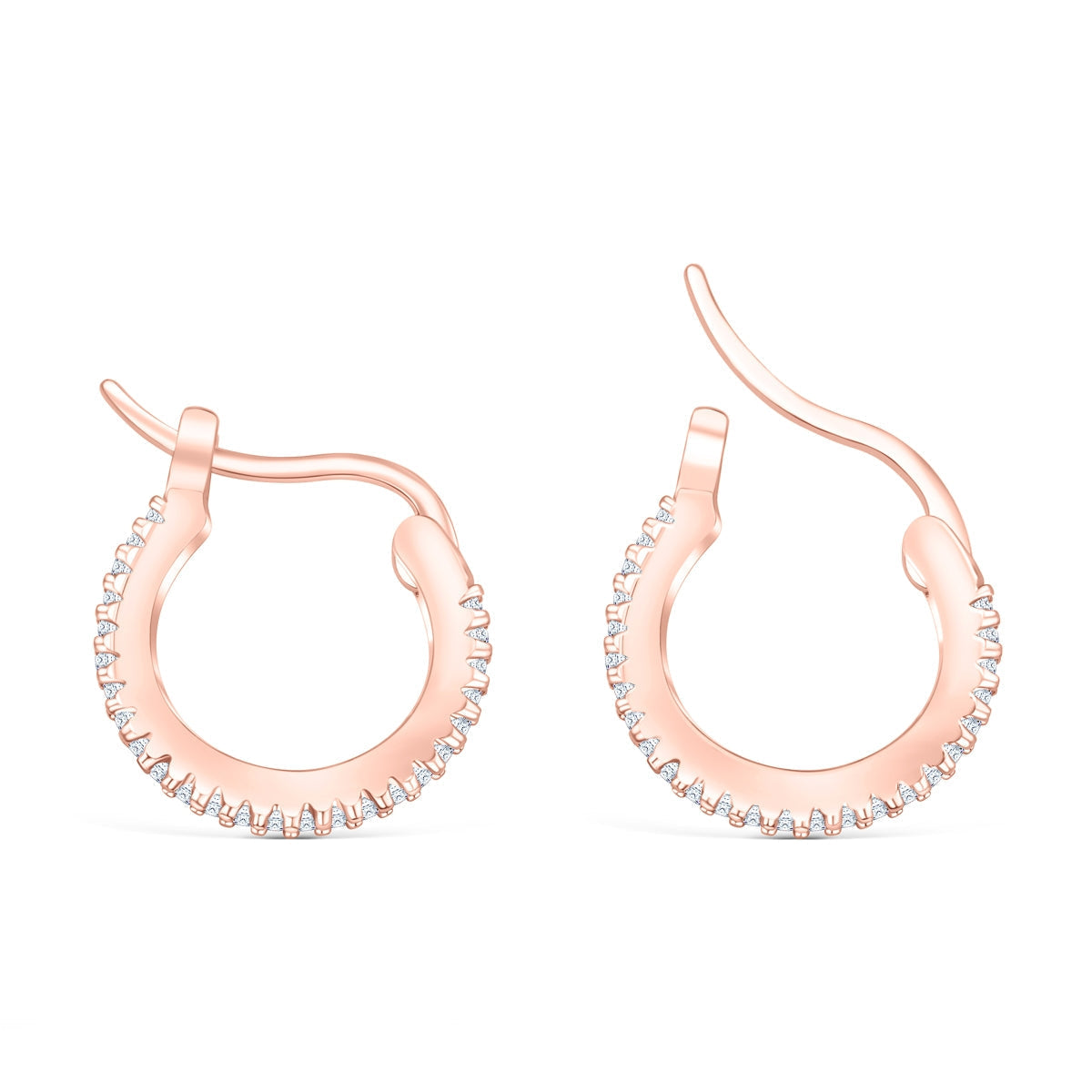 Studded Hoop Bridal Earrings