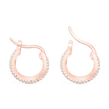 Studded Hoop Bridal Earrings