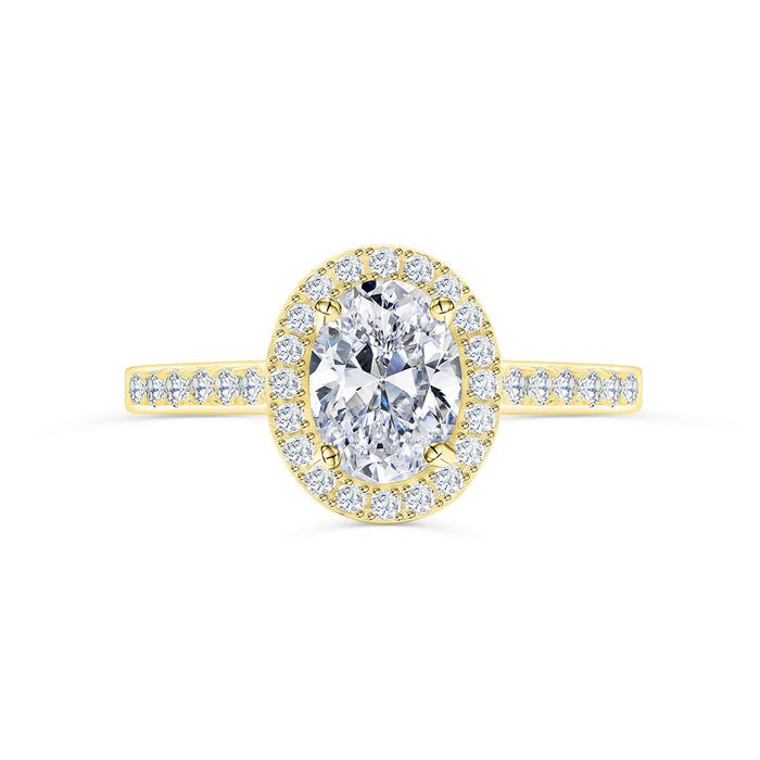 Oval Halo Engagement Ring