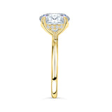 Round Hidden Halo Solitaire Engagement Ring