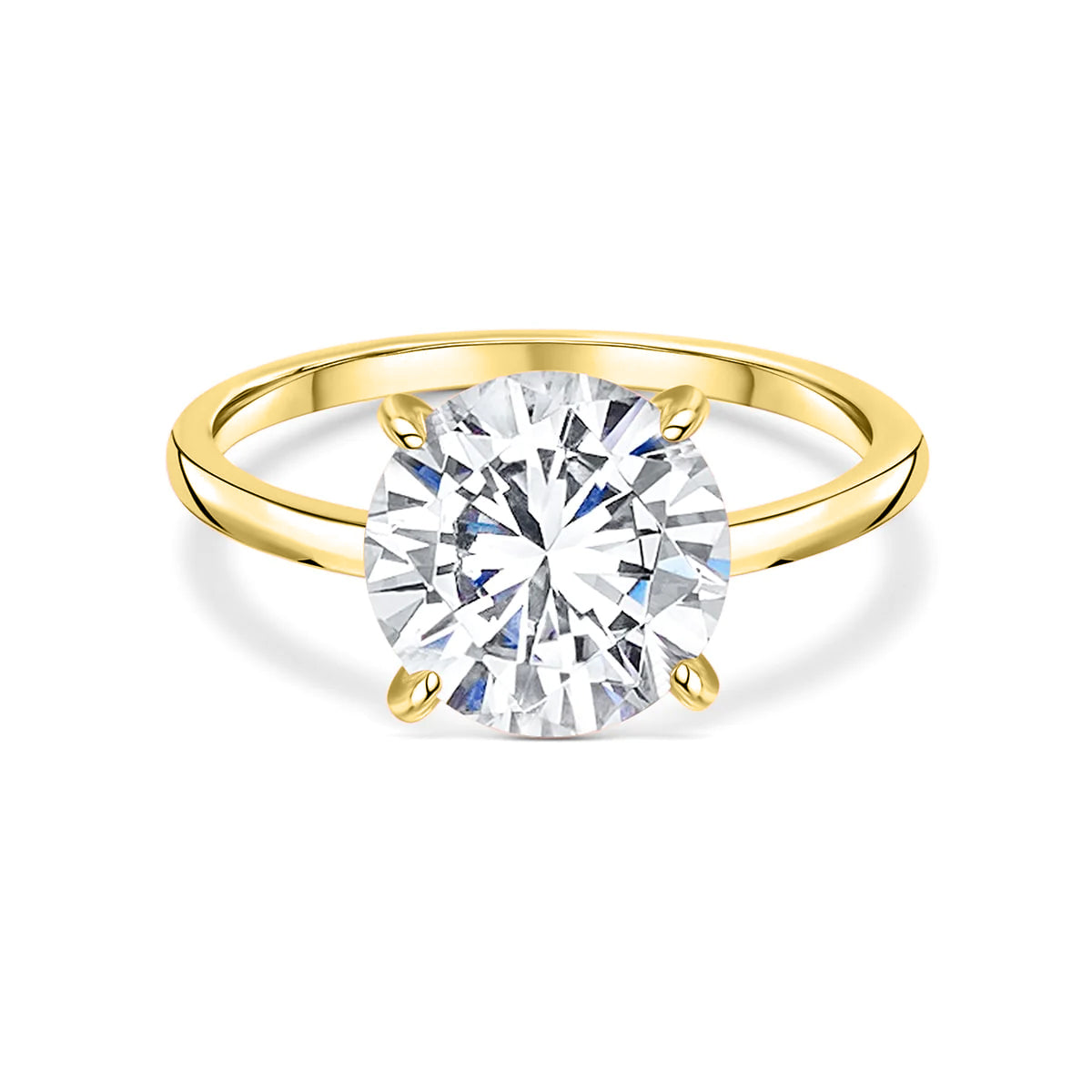 Round Hidden Halo Solitaire Engagement Ring