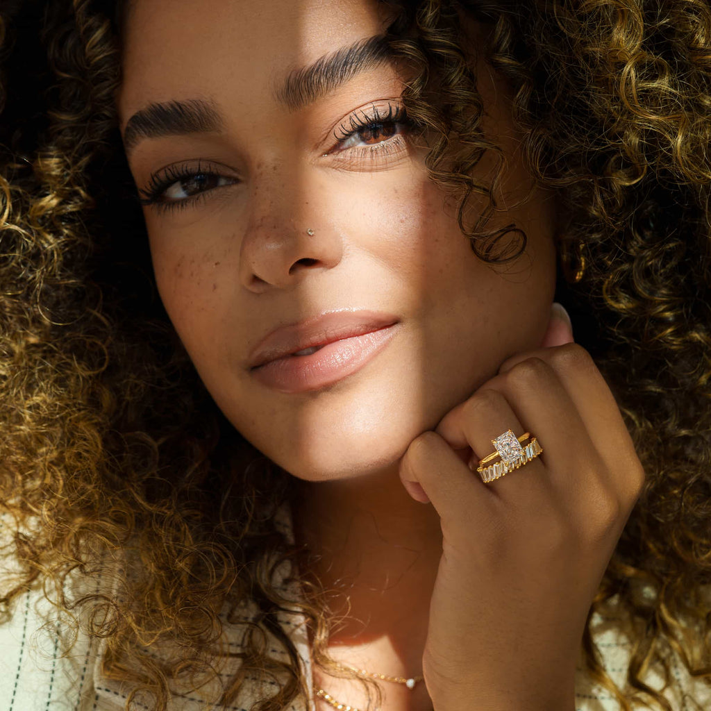 Hidden Halo Solitaire Engagement Ring