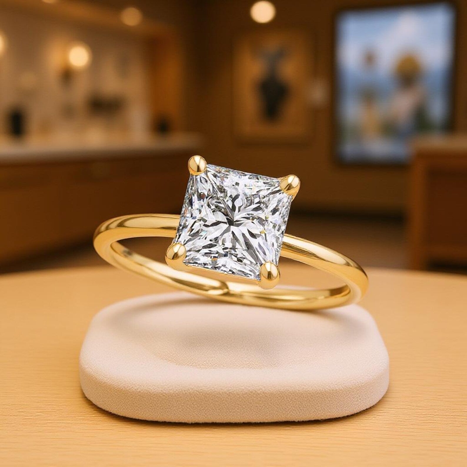 Hidden Halo Solitaire Engagement Ring