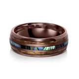 Hawaiian Koa Wood and Abalone Men's Ring