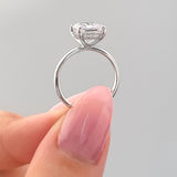 Oval Hidden Halo Engagement Ring