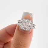 2 Carat Split Shank Princess Cut Engagement Ring