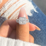 2 Carat Split Shank Princess Cut Engagement Ring
