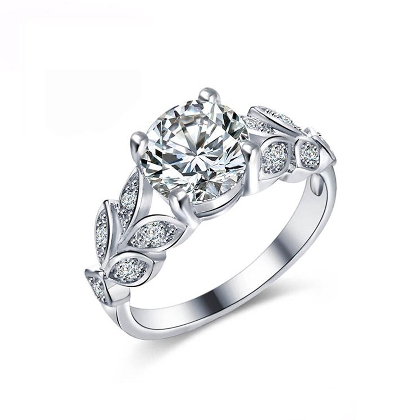 2 Carat Leaf Engagement Ring